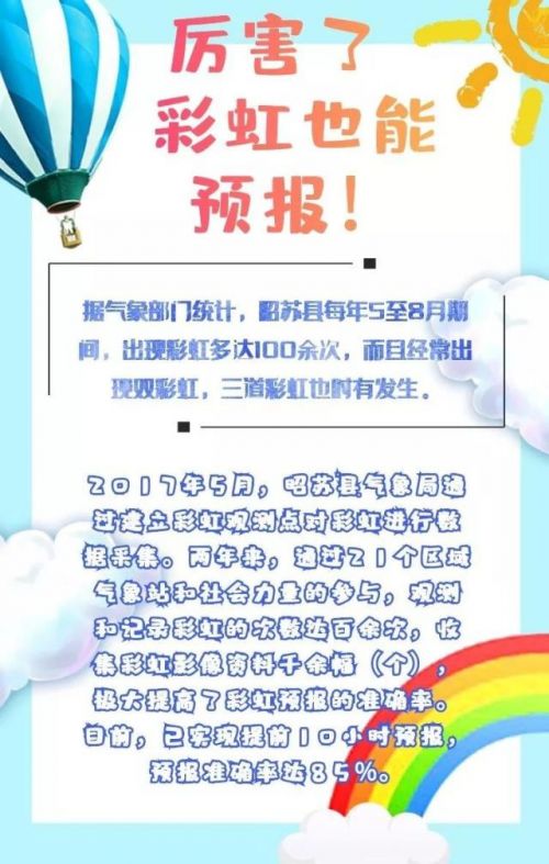 國內(nèi)首家彩虹預(yù)報 幫你更好的觀看浪漫無限極的彩虹景象